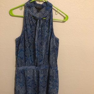 Banana republic floral tie neck dress